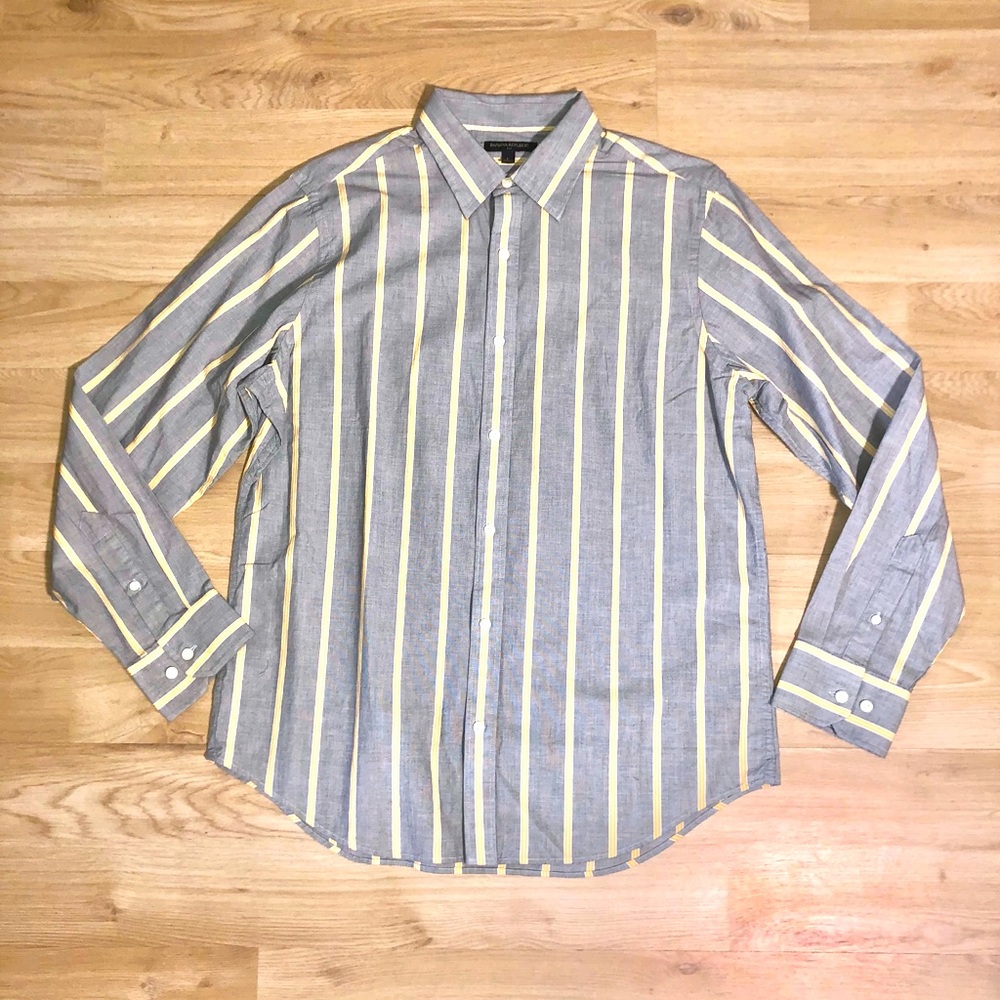 Banana Republic Men’s gray & yellow shirt. Sz. L